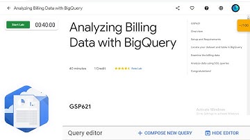 Analyzing Billing Data with BigQuery | Qwiklabs GSP621
