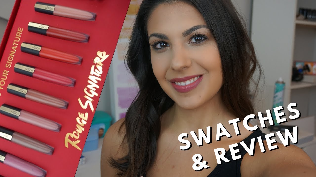 NEW L'OREAL ROUGE SIGNATURE MATTE LIPSTICK REVIEW & SWATCHES