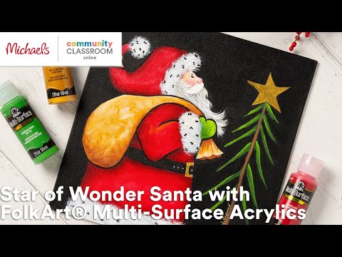 Online Class: Star of Wonder Santa with FolkArt® Multi-Surface