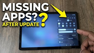 How to find Quick Panel apps after Samsung Tablet update