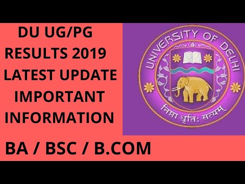 DU Results 2019  for UG/PG (Nov-Dec) Exam, Check Delhi University Results at du.ac.in | BA/BSC/B.COM