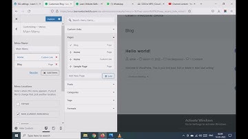 Learn WordPress (Lesson 5) : How to install theme, customize and understanding sections of website