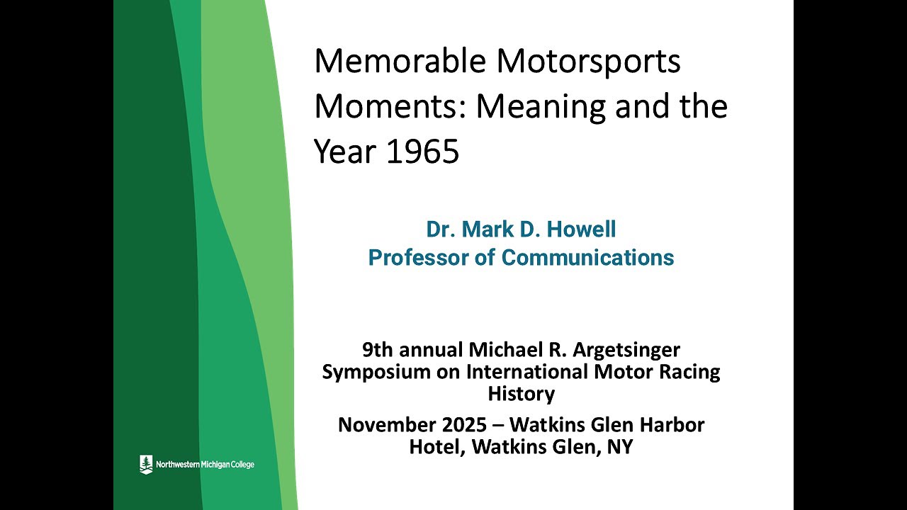 Memorable Motorsports Moments: Meaning and the Year 1965