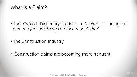 Construction Claims Management : Introduction to construction claims