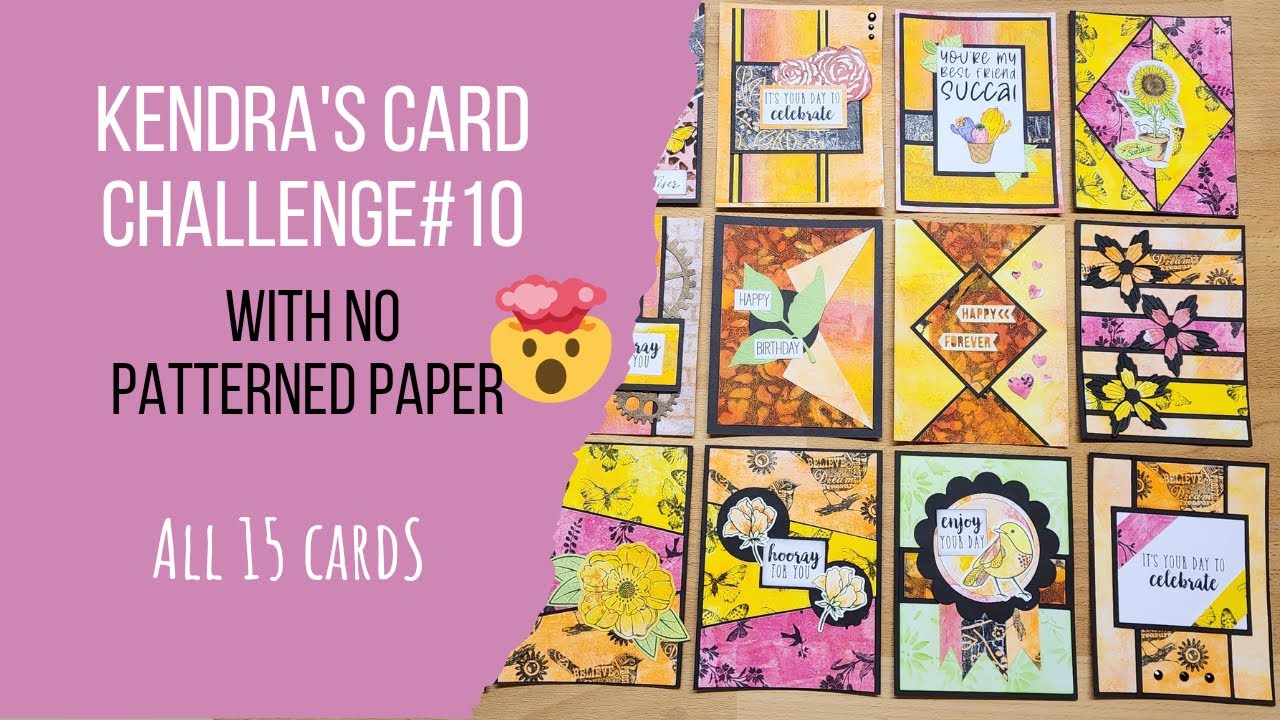 GAME CHANGER! Kendras card challenge #10 with gelli plate prints | Process video for all 15 cards