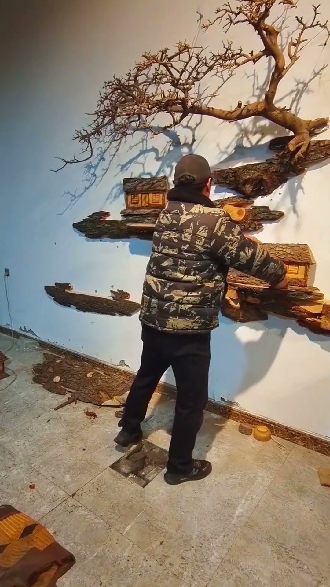 Wall painting installation process