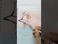 Sunset Painting with Blue Blossoms | Easy Acrylic painting Tutorial#shorts# subscribe now#