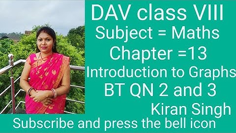 DAV class VIII maths, ch-13, Introduction to Graphs, BT QN 2 and 3 by Kiran singh maths Pathshala.