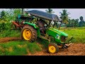 Johndree 5050D tractor goes to put groundnut on farmland filed @Mohantractorslife