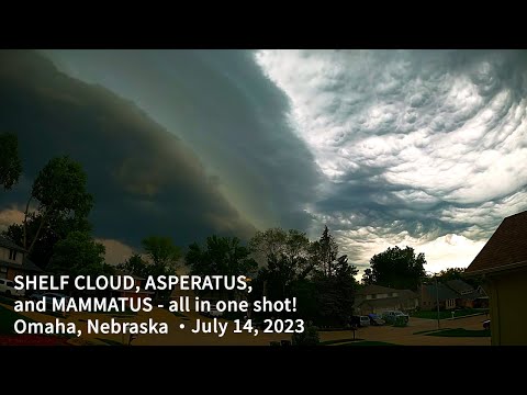 Thunderstorm with Shelf Cloud in Nebraska - July 14, 2023