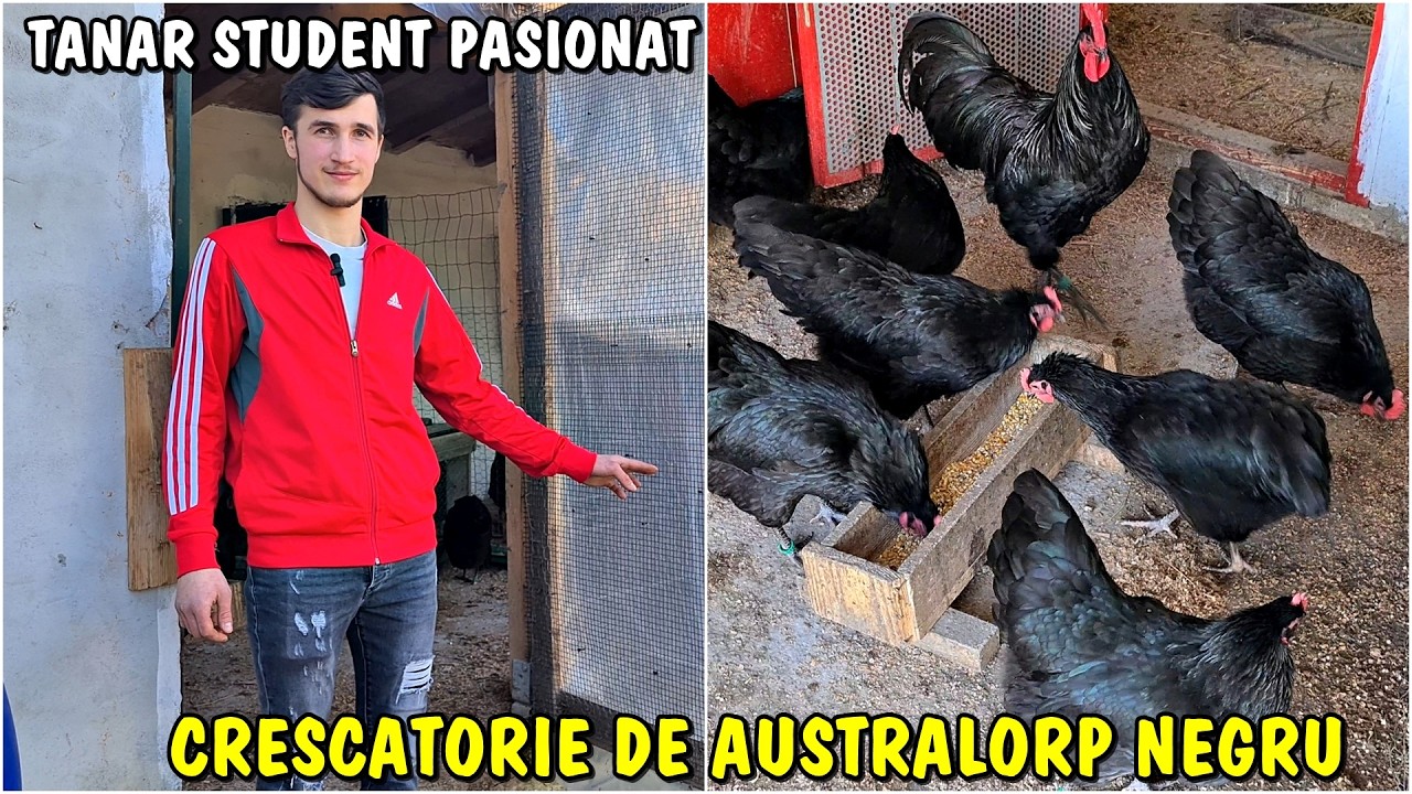 Viața la țară 🐓 Crescătoria de găini Australorp a unui tânăr student din Cluj 🇷🇴👍