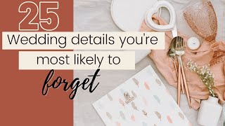 25 Wedding Details You