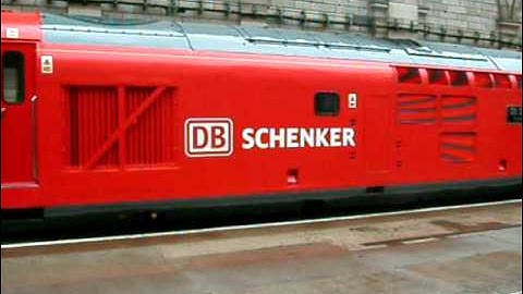 db schenker red class 37670 loco video