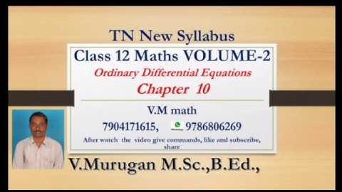 12th Maths  volume  2 Unit 10