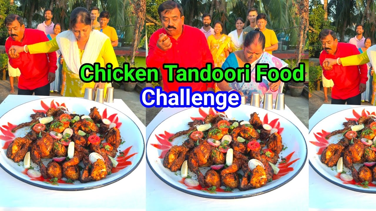 Find The Ball Under The Glass Eat Unlimited  Chicken Tandoori Food Funny Challenge