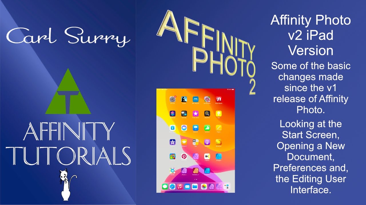 Affinity Photo 2 - iPad version - Basic Changes From v1 - YouTube