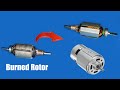 How to repair a burned 775 DC motor very easy