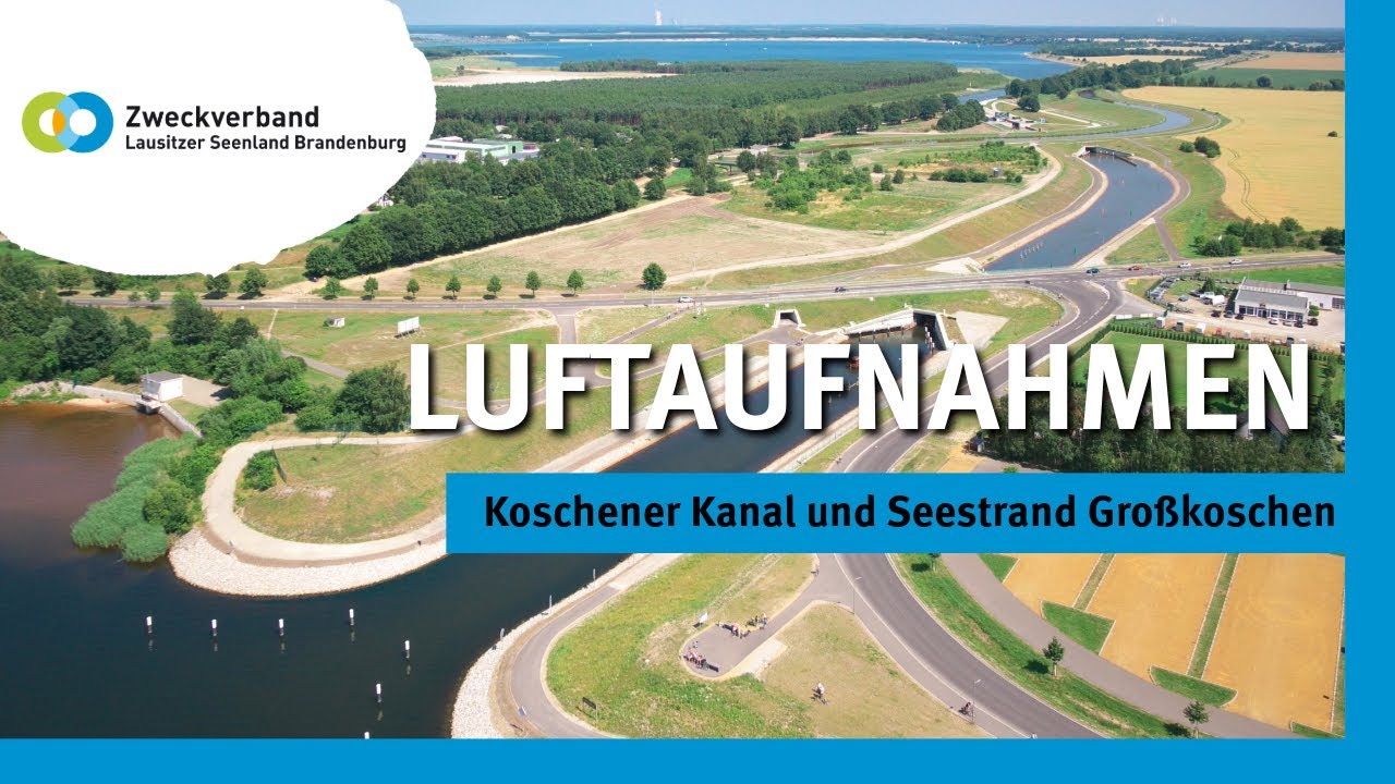 Seestrand Großkoschen und Koschener Kanal - Luftaufnahmen HD