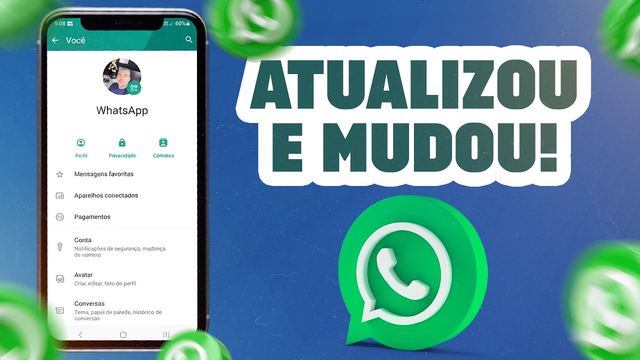 CHEGOU AÍ? WHATSAPP ATUALIZOU E MUDOU O VISUAL - YouTube