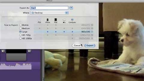 Share iMovie 11 Projects