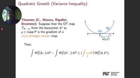 Austin Stromme - Gradient Descent Algorithms for Bures Wasserstein Barycenters | MLxMIT Tea Talks