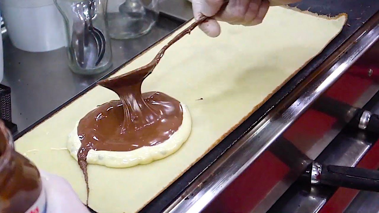 Nutella White Chocolate Kinder Crepes - Lebanese Street Food