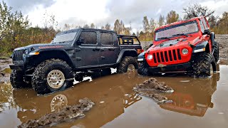 Длинный JEEP GLADIATOR против короткобазового Axial III ... RC OFFroad 4x4