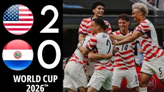 USA vs Paraguay 3-0 highlights & Folarin Balogun Goals 😱🔥 ⚽⚽ Folarin Balogun Goal