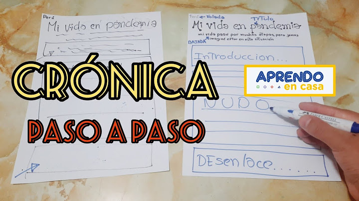 Como Hacer una CRÓNICA / Aprendo en Casa