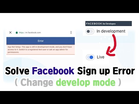 Facebook error App not setup still in development mode