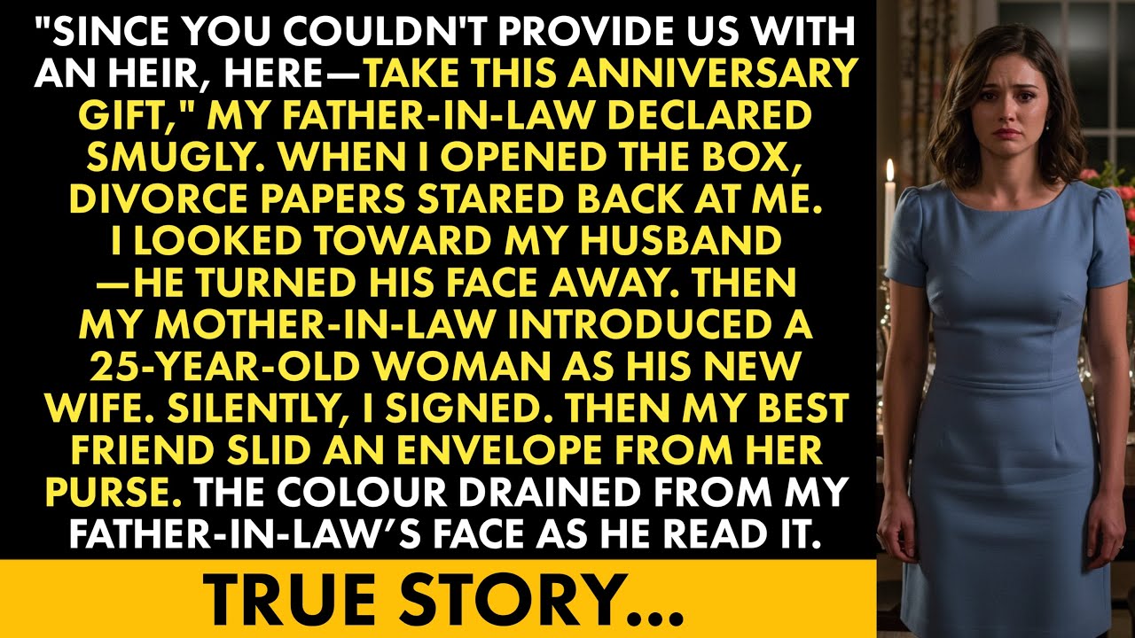 My Father-in-Law Handed Me Divorce Papers as an Anniversary Gift—But My Envelope Left Him Speechless