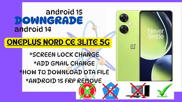 All Android 15 To Downgrade Android 14 Frp | FRP ANDROID 15 | Screen Lock Change | ADD GMAIL ID 