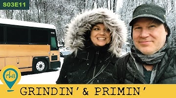 Bus Conversion Ceiling Prep & Battling the Elements- S03E11