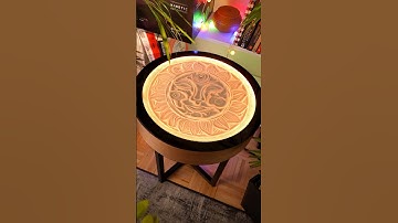 The Oasis Side Table draws a luminous sun, transforming your living room into a canvas beauty.