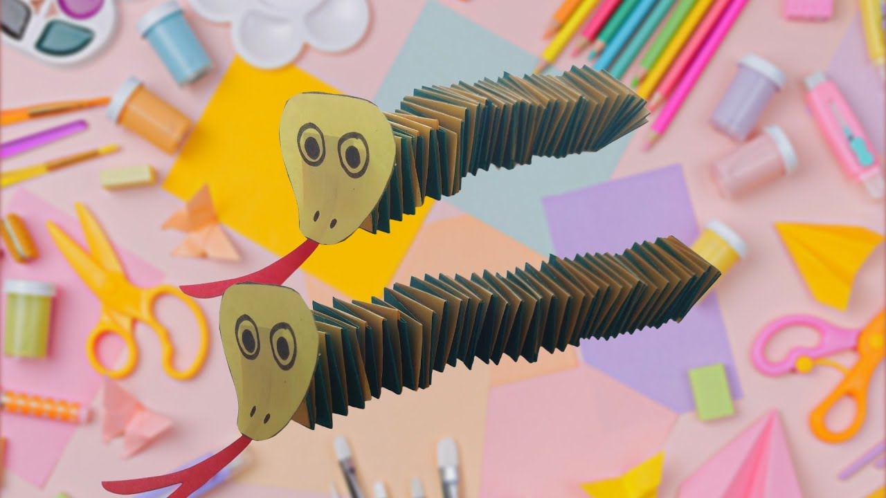 Amazing Paper Snake — Easy Moving Paper Toy for Kids