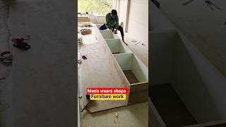 Men's wears shops furniture working process #woodworking #furniture #home #design #diy #shortvideo