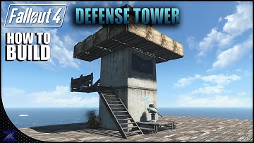 Fallout 4 - How to Build a Simple Defense Tower | Settlement Building Ideas