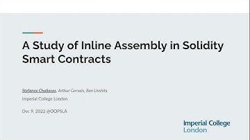 [OOPSLA] A Study of Inline Assembly in Solidity Smart Contracts