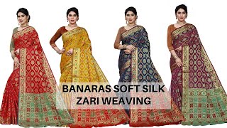 Banaras Soft Silk Zari Weaving Sarees | Festival Sarees | Rajshri Fashions screenshot 5