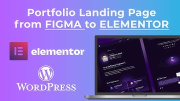 Portfolio Landing Page - Figma to Elementor | Full Development Process
