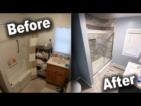 Bathroom Remodel Time-Lapse - DIY Renovation Start to Finish