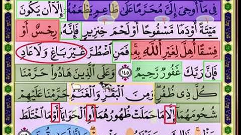 باقي صفحة 147 من سورة الانعام الايات من 145:146 مكررة بصوت الشيخ محمود الحصري