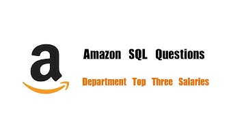 Amazon SQL Interview Question | Leetcode 185 | Department Top Three Salaries