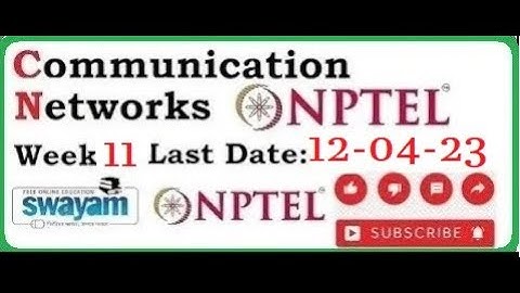 communication networks nptel assignment answers | week 11|NPTEL|2023|