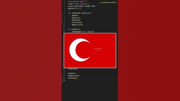 KODLAMA YAPARAK TÜRK BAYRAĞI ÇİZDİRİYORUM #kodlama #python #türkbayrağı #turtle
