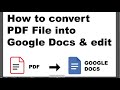 Convert PDF into a GOOGLE DOC - step by step