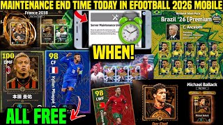 Maintenance End Time Today in eFootball 2026 • Pes Server Maintenance • When will Maintenance End?