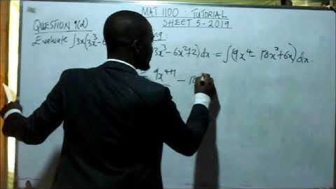 MAT 1100 ,,TUTORIAL SHEET 5 2019  QUESTION 9d