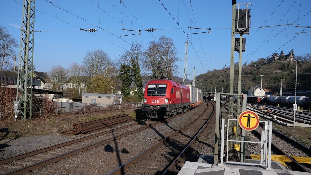 Eisenbahnverkehr in Linz (Rhein) Mit Br 186 193 746 146 185 1116 101 485 482  798 187 425 1440 411