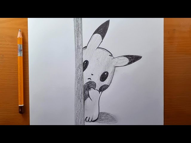 Come disegnare un'immagine carina di Pikachu  Idee di disegno facili con  la matita carboncino 